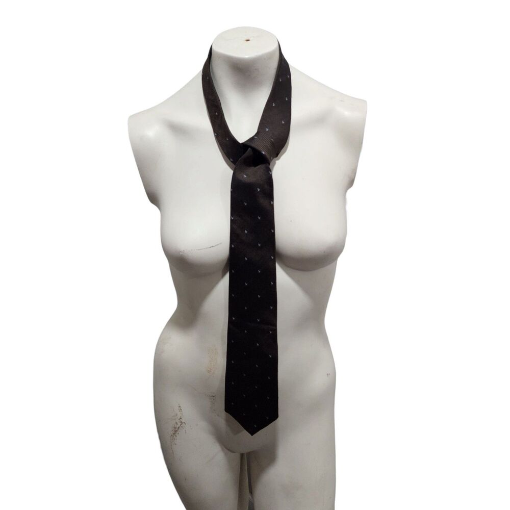 Christian Dior‎ Vintage Mens Silk Geometric Tie Retro Business Corporate Office